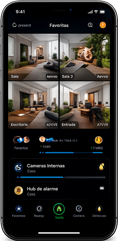 Aplicativo de monitoramento no celular