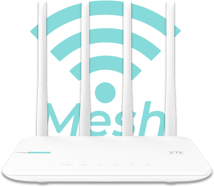 imagem de moldem branco com 4 antenas, utlizado pela asernet para espalhar o sinal de wifi pela casa