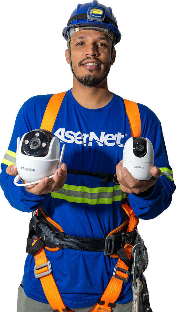 segurança apontando